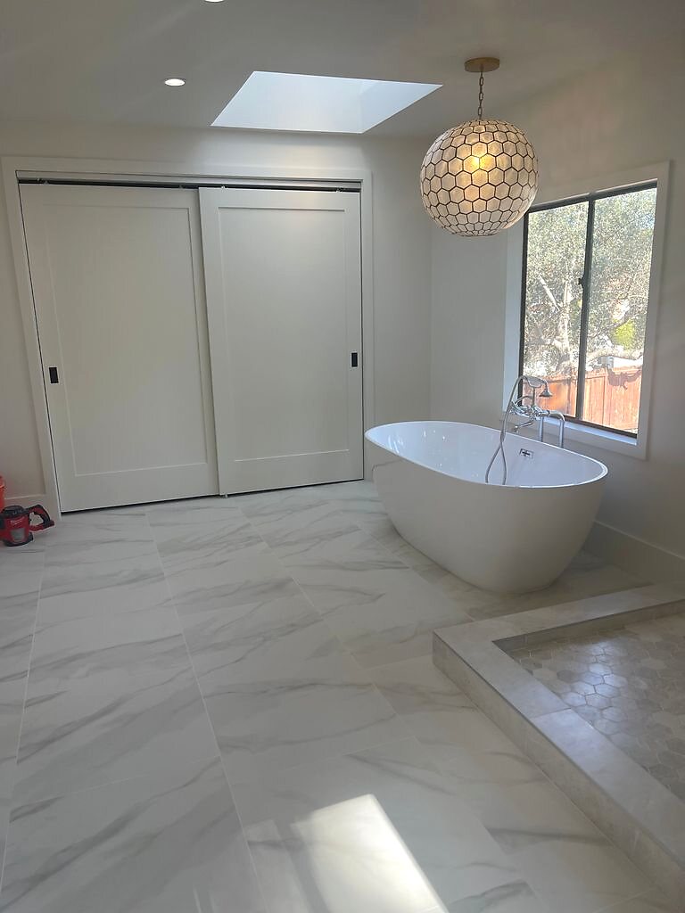 Bright Primary Bathroom completed by TS Construction