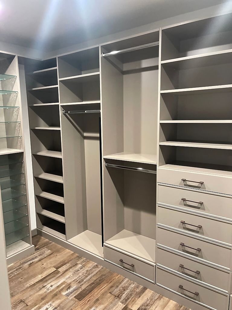 Custom Walk In Closet completed by TS Construction