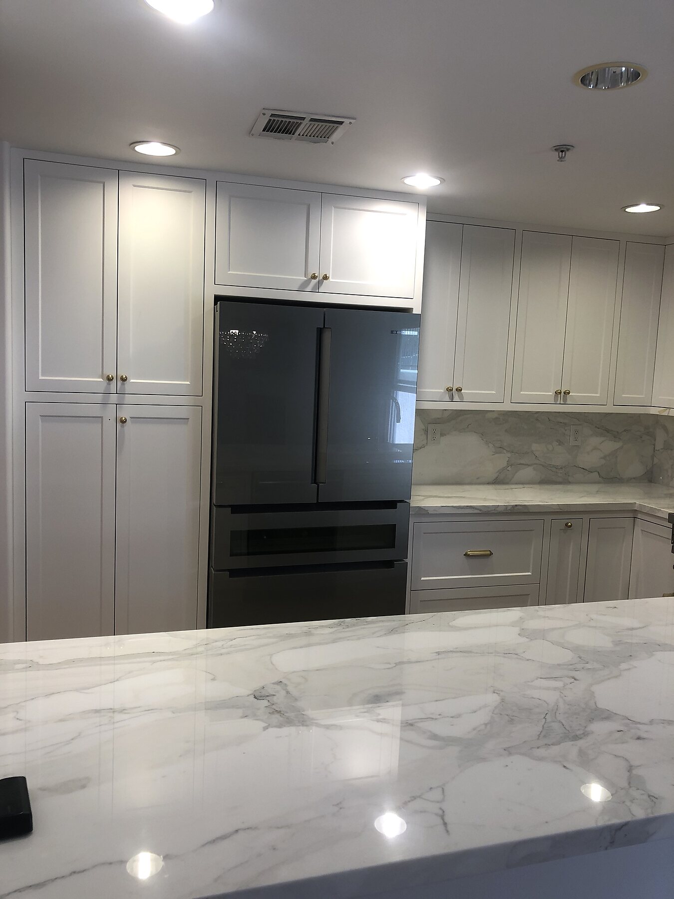 Modern Gray Kitchen completed by TS Construction