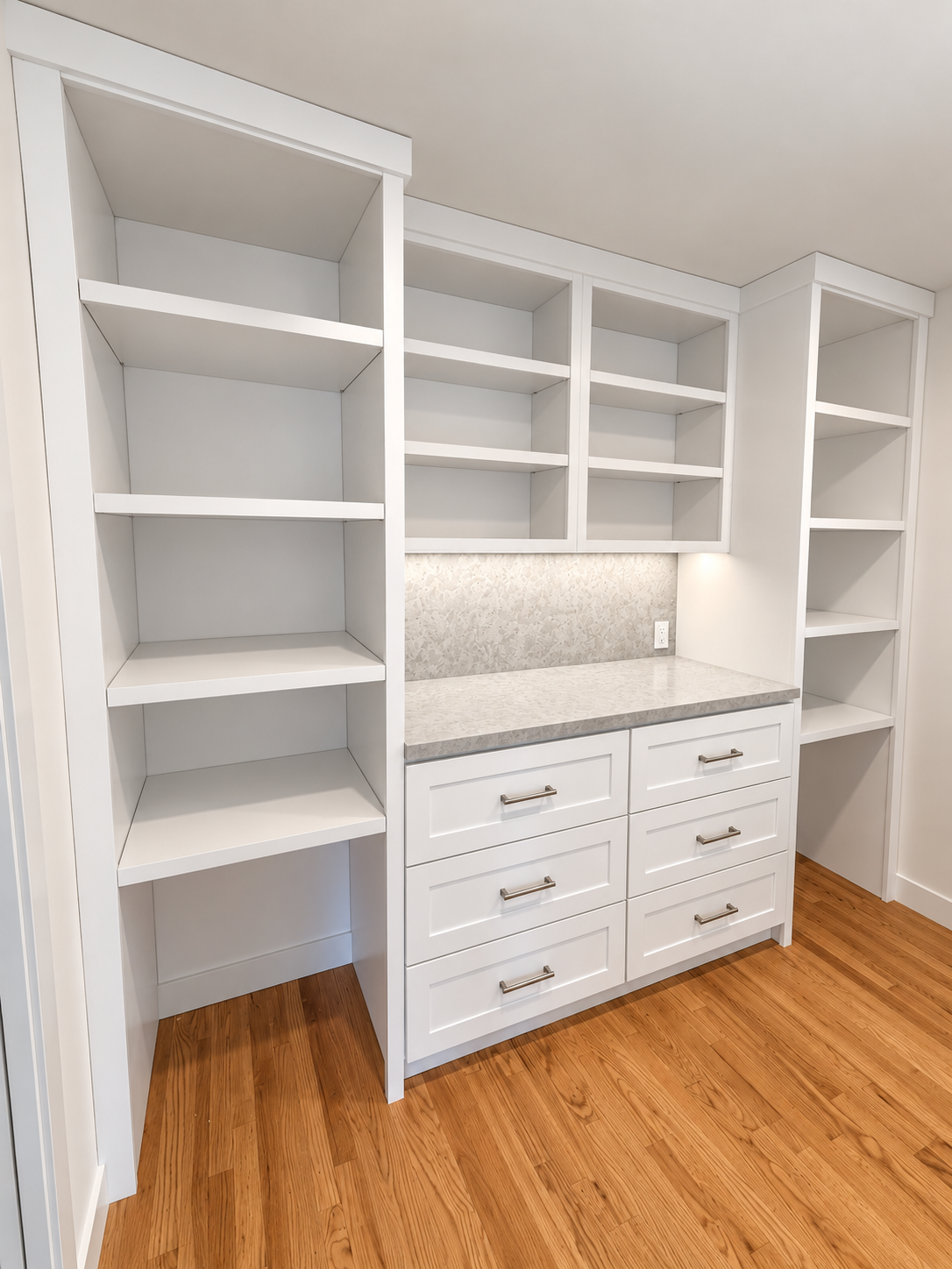 Built In Cabinet Storage completed by TS Construction