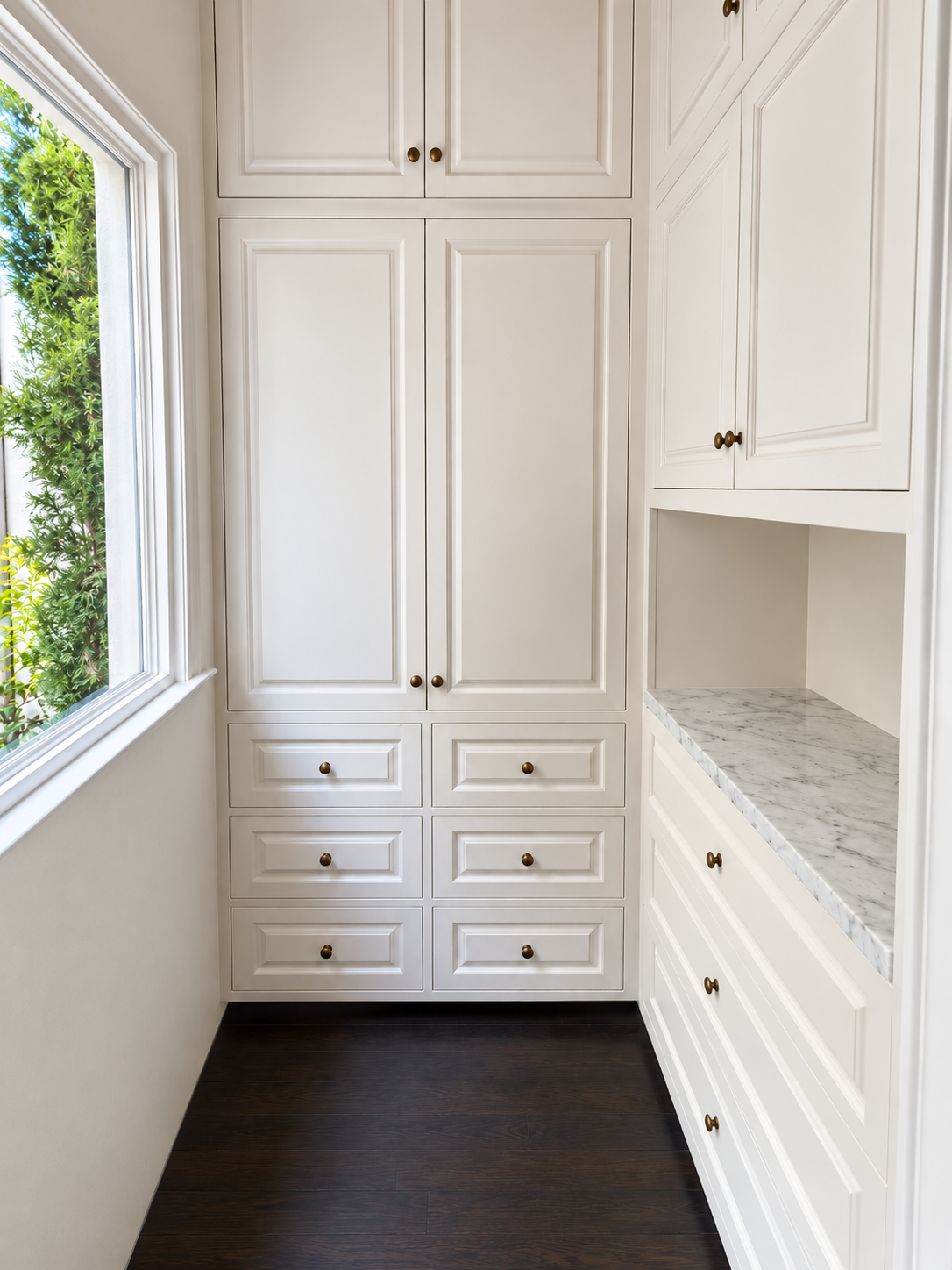 Pantry Cabinets, Drawers and Counter Space by TS Construction